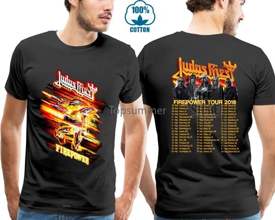 Judas Priest T Shirt Firepower Tour Dates T Shirt
