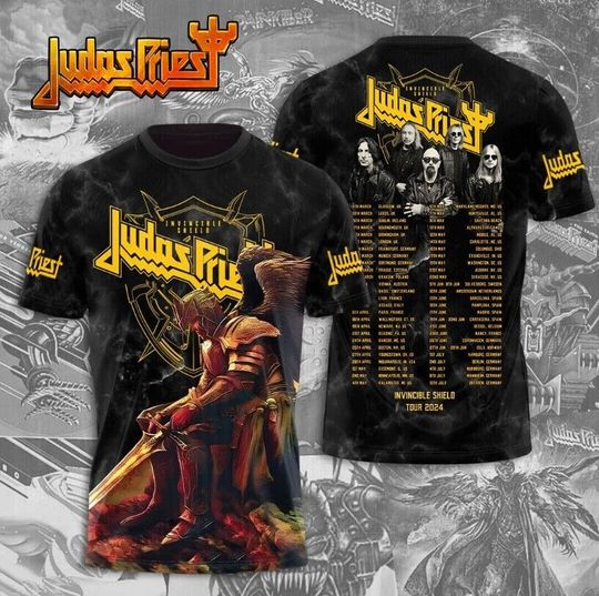 Judas Priest Invincible Shield Us Tour T-Shirt, Judas Priest Concert 2024 Shirt