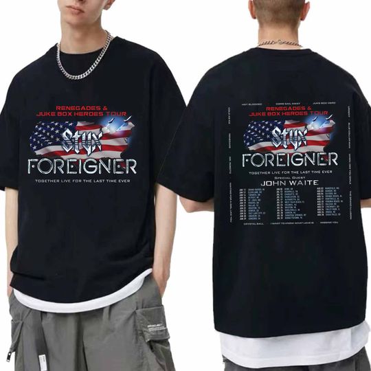 Discover Styxs and Foreigner Summer 2024 Tour Shirt, Styxs and Foreigner Band Fan Shirt