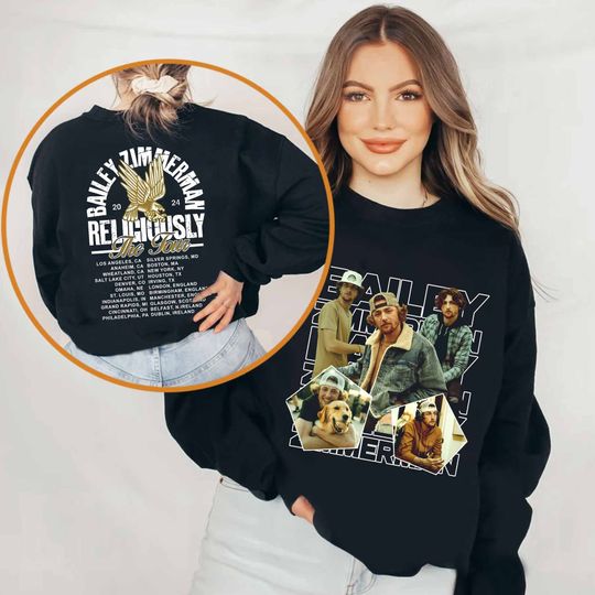 Discover Bailey Zimmerman Religiously World Tour 2024 Sweatshirt