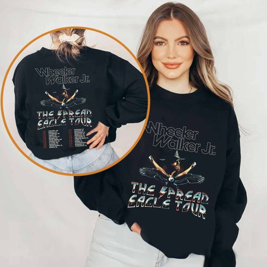 Discover Wheeler Walker, Jr. The Spread Eagle Tour 2024 Sweatshirt