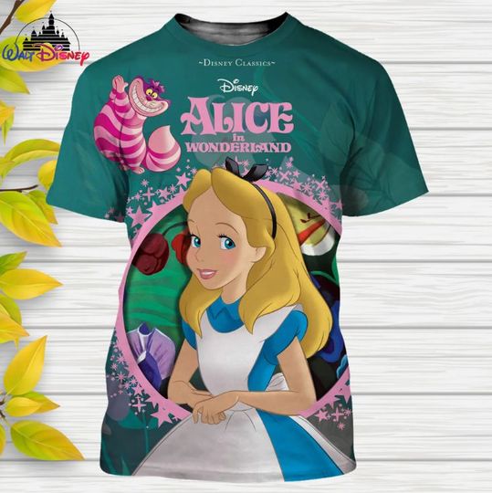Alice in Wonderland Disney Shirt, Disney 3D Printed Shirt