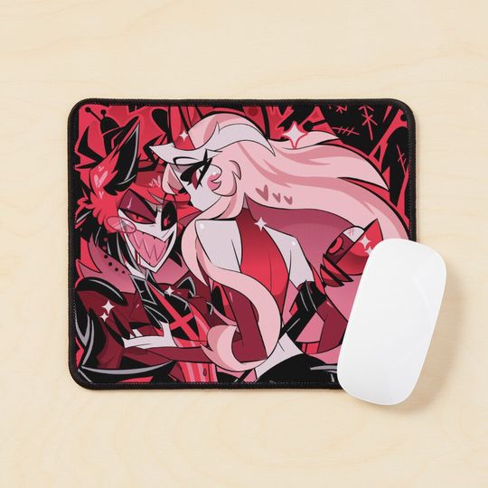 Charlie And Alastor Hazbin Hotel Mouse Pad, Hazbin Hotel Decor