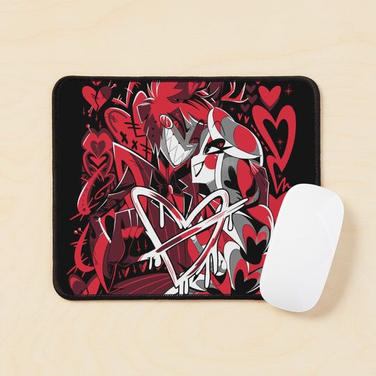 Charlie And Alastor Hazbin Hotel Mouse Pad, Hazbin Hotel Decor