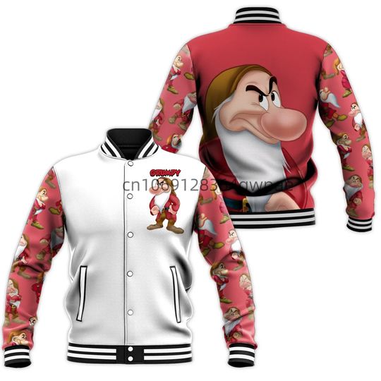 Disney Grumpy Dwarf Baseball Jacket