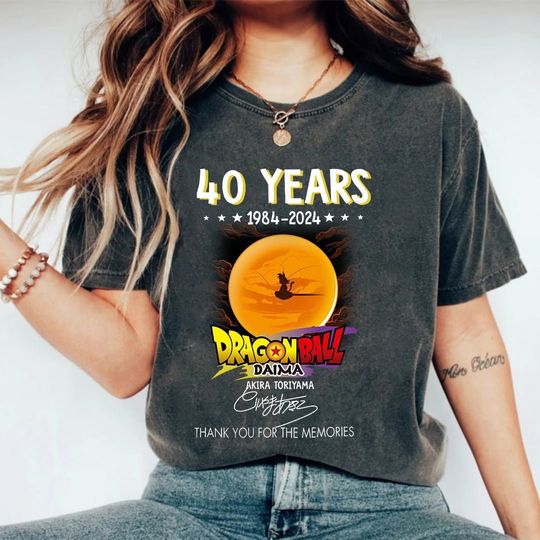 40 Years Dragon Ball Shirt, Anime Shirt, Akira Toriyama Memorial Shirt
