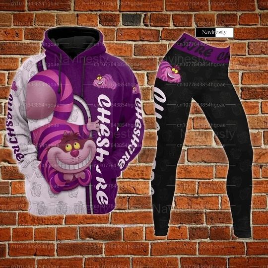 2024 Cheshire Cat Hoodie Set Yoga Pants