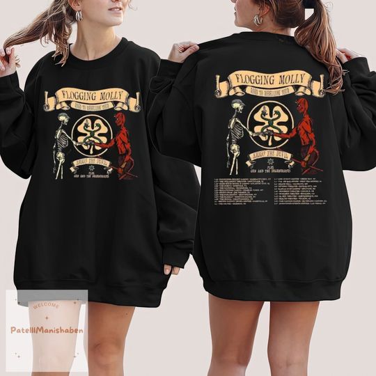 Discover Flogging Molly Music Tour 2024 Shirt, Flogging Molly Band Fan Shirt