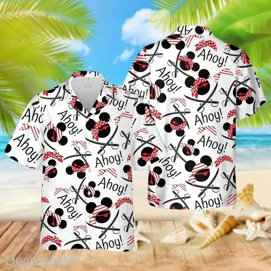Pirates of the Caribbean Mickey Mouse Hawaiian Shirt