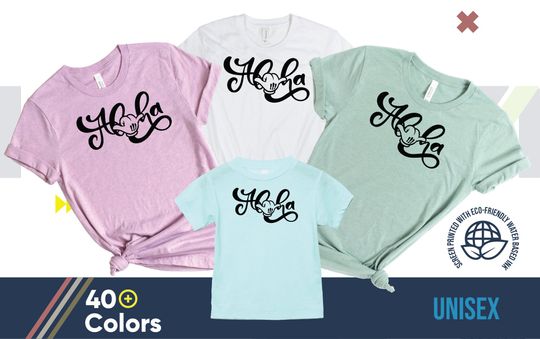 Mickey hands Aulani Shirt, Hawaii Shirt, Disney Family Vacation Shirts, Aloha Shirt | Hawaii Shirt for Family, Disney Family Matching Shirts