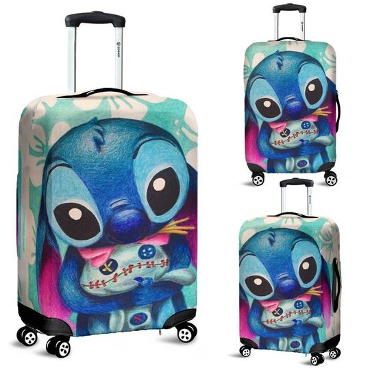 Disney Stitch Hug Scrump Enjoy Your Trip Lilo And Stitch Cartoon Luggage Cover