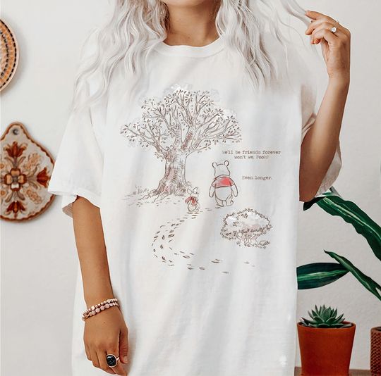 Disney Winnie The Pooh Cute Pooh and Piglet Always Friends Forever Shirt