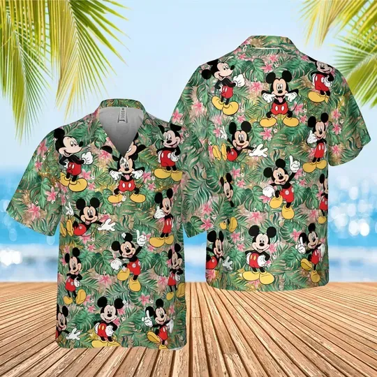 Discover Mickey Mouse Hawaiian Shirt Magic Kingdom Casual Beach Shirt