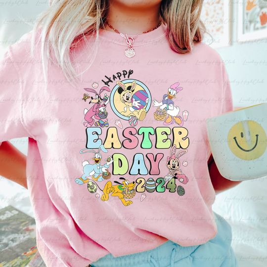 Discover Disney Happy Easter Day 2024 Shirt, Mickey & Friends Shirt