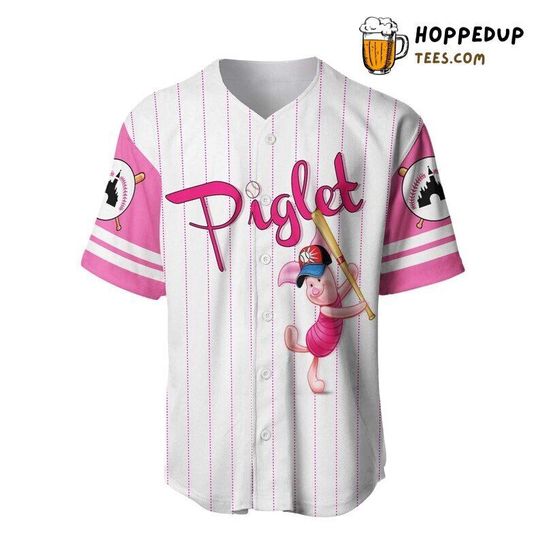 Personalized Piglet from Winnie The Pooh Disney Baseball Jersey