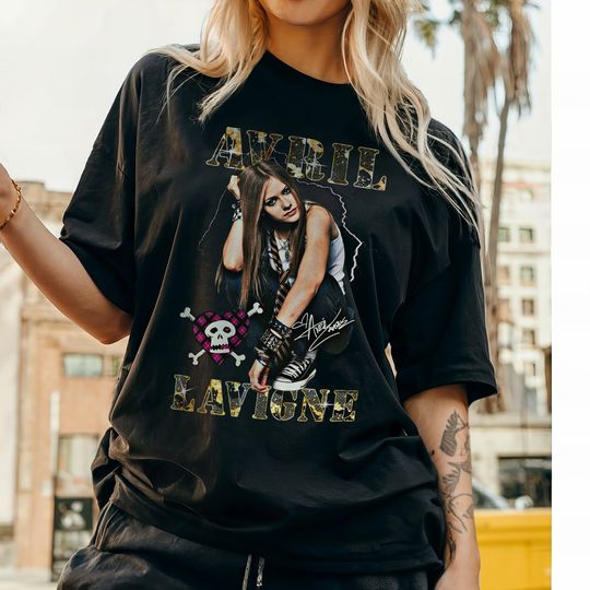 Retro Avril Lavigne Shirt, Vintage 2000s Merch Pop Punk Bootleg Shirt