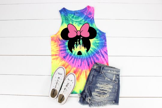Disney Inspired Tank,  Minnie Castle Tie Dye Tank