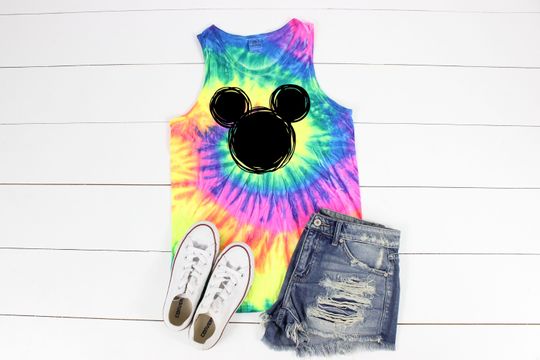 TIE DYE DISNEY Inspired Tank - Mickey
