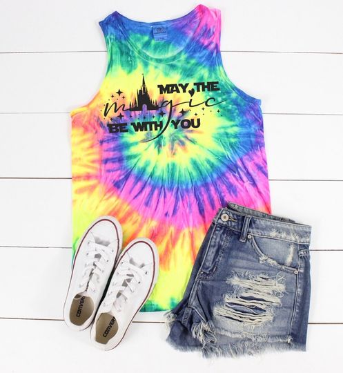 TIE DYE DISNEY Inspired Tank - May The Magic Be With You