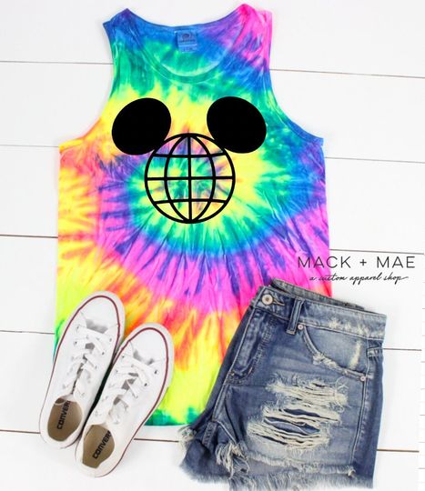 Disney Inspired Matching Shirt, EPCOT Minnie or Mickey Tie Dye TANK