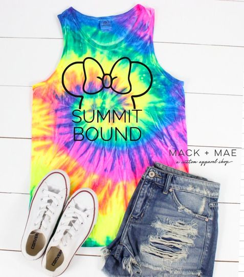 Disney SUMMIT BOUND Inspired Matching Shirt, Minnie Tie Dye TANK