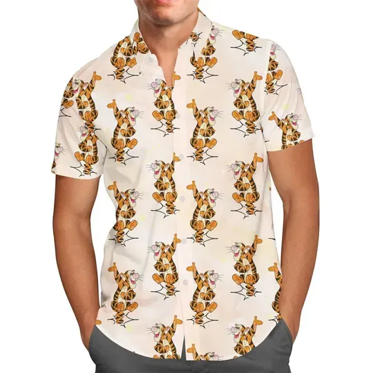 Tigger Disney Hawaiian Shirts Casual Beach Shirts