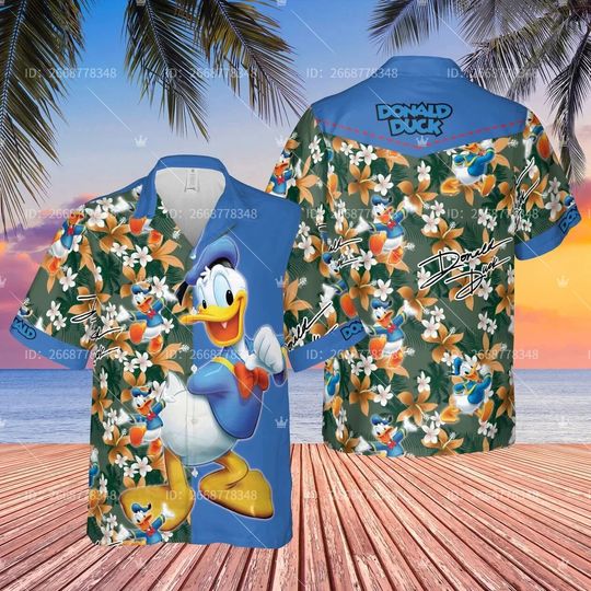 Discover Disney Donald Duck Hawaiian Shirt Disney Summer Vacation Shirt