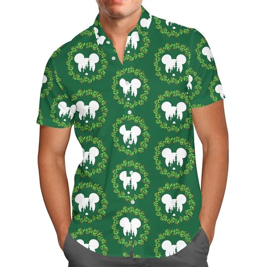 Valentine Disney Castle Hawaiian Shirt
