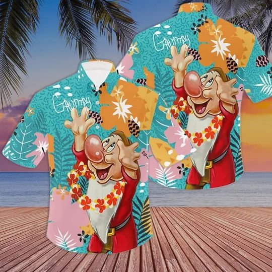 Disney Hawaiian Shirt Grumpy Disney Seven Dwarfs Shirt