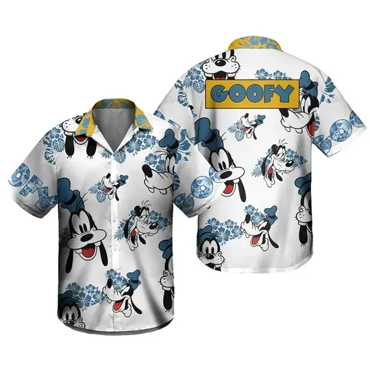 Discover Goofy Dog Hawaiian Shirt Vintage Disneyland Beach Hawaiian Shirt