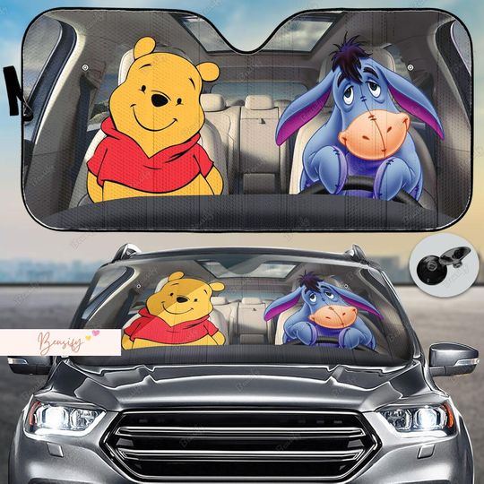 Pooh And Eeyore Car Sunshade, Winnie The Pooh Sunshade