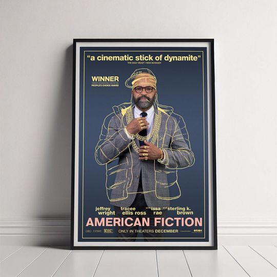 Discover American Fiction Movie Poster, Classic Movie Wall Art for Room Decor