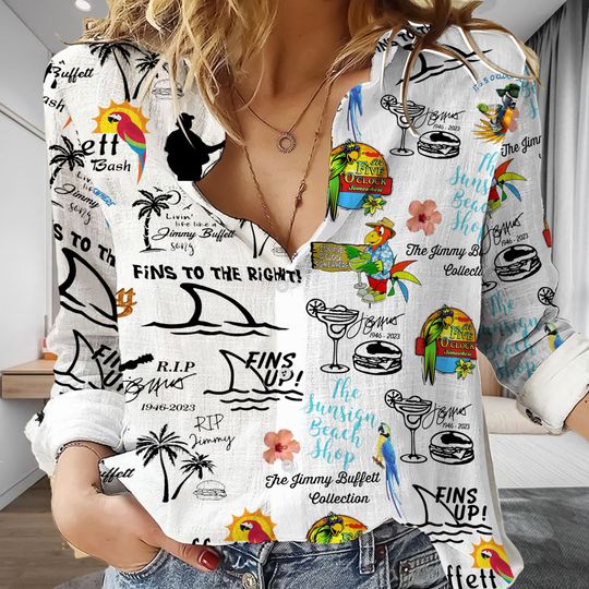 Discover Jimmy Buffett Women Casual Shirt, Music Women Blouses