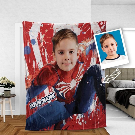Personalized Spider-Man Blanket, Superhero Blanket