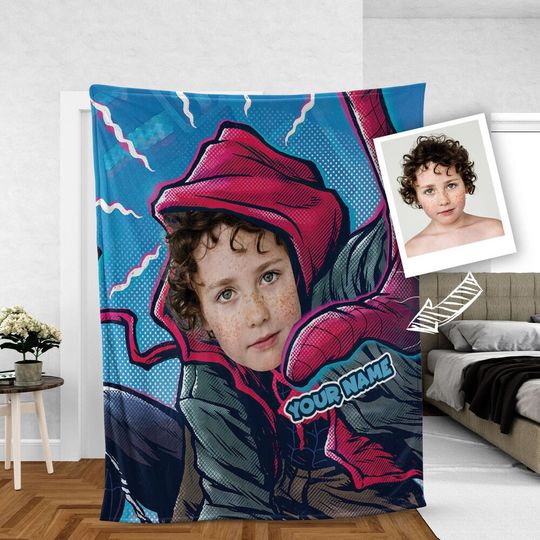 Personalized Spider-Man Blanket, Superhero Blanket