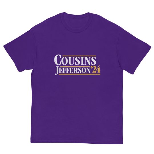 Kirk Cousins Justin Jefferson 2024 T-Shirt, Vintage Football Shirt