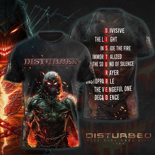 Discover Disturbed Music Band 3D T-Shirt, Disturbed Band Fan Gift
