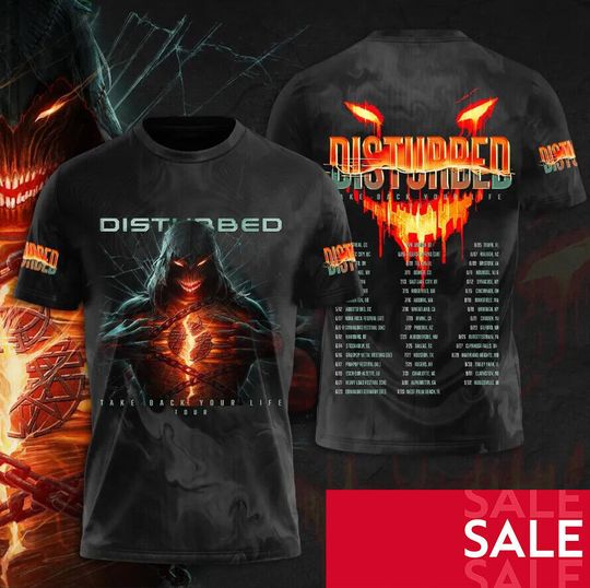 Discover Disturbed Music Band 3D T-Shirt, Disturbed Band Fan Gift