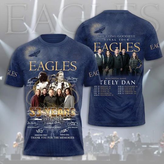 Discover The Eagles The Long Goodbye Final Tour 2024 T-Shirt