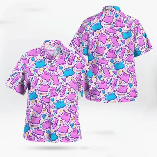 Ditto Wiggle Hawaiian, Japanese Anime Hawaiian Shirt