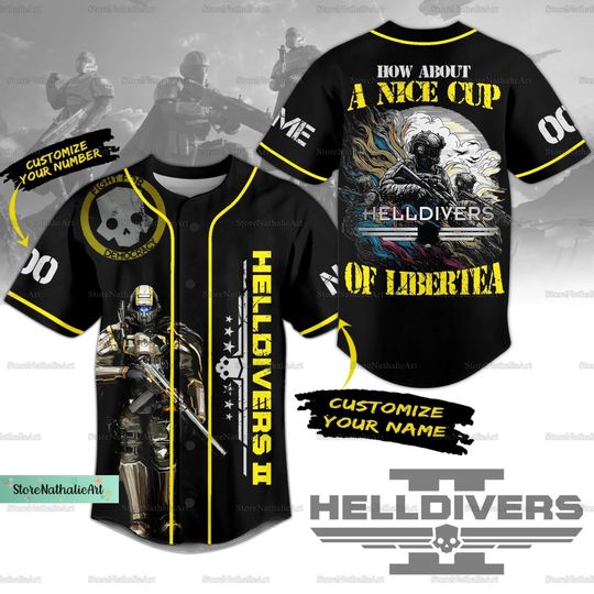 Helldivers 2 Baseball Jersey, Managed Democracy Jersey Shirt, Super Earth Jersey