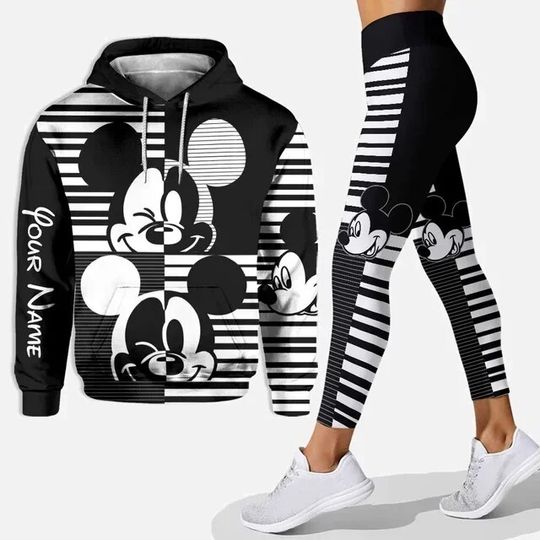 Personalized Disney Mickey Mouse Minnie Hoodie Legging Sets