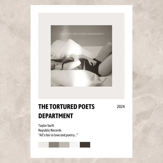 Discover The Tortured Poets Department Album Cover Poster