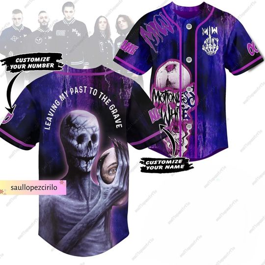 Discover Personalized Motionless In White Baseball Shirt, Rock Band Shirt