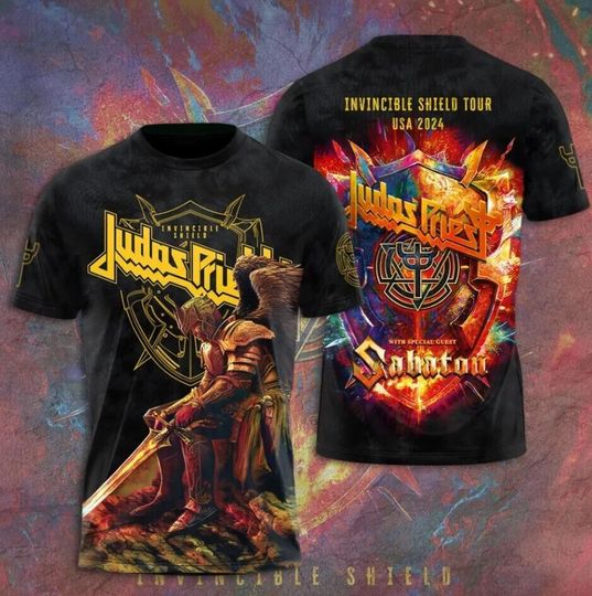 Judas Priest 3D T-Shirt, Judas Priest Rock Music Band Shirt