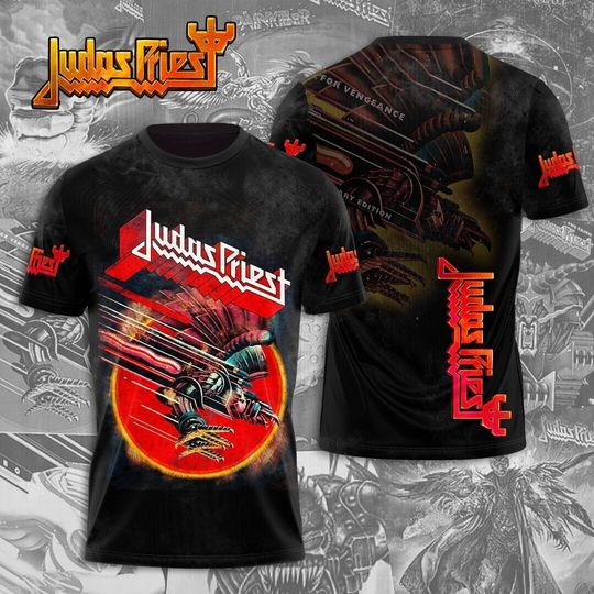 Judas Priest Rock Band T-Shirt, Judas Priest 3D T-Shirt