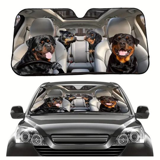 Discover Rottweiler Car Sunshade Visor For Sun Protection Interior Car Accessories Decor