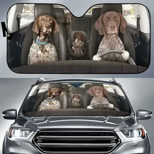 German Shorthaired Pointer Auto Sun Shade