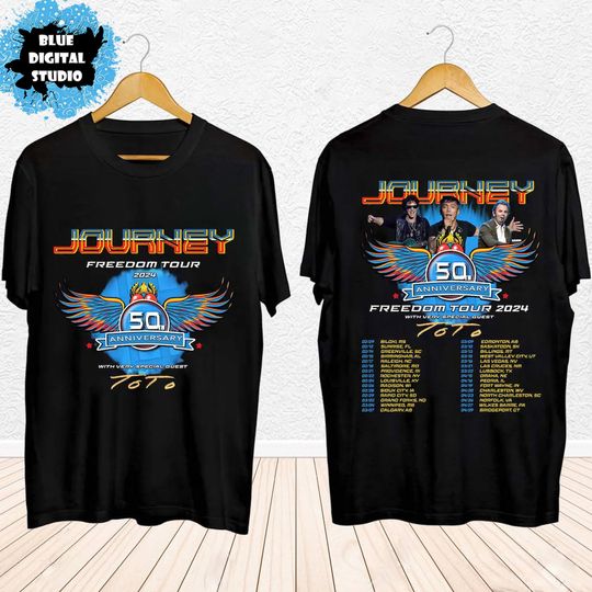 Discover Journey Freedom Tour 2024 Shirt, Journey With Toto 2024 Concert Shirt