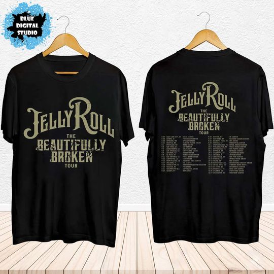 Discover Jelly Roll The Beautifully Broken Tour 2024 Shirt, Jelly Roll Fan Shirt